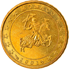 Monaco, 10 Euro Cent, 2001, PR, Tin, KM:170