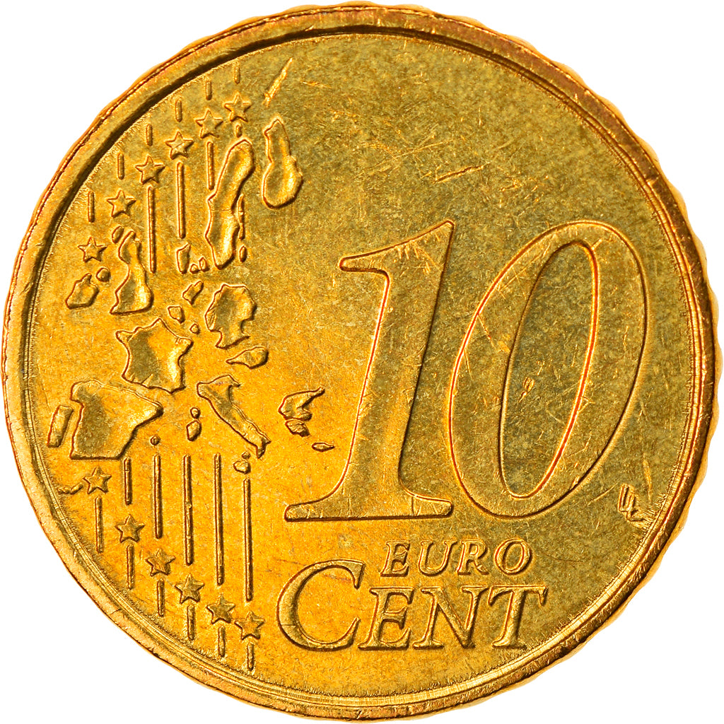 Monaco, 10 Euro Cent, 2001, PR, Tin, KM:170