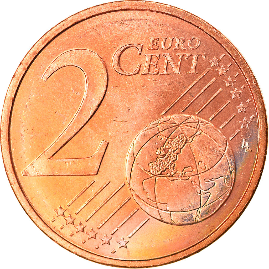 Monaco, 2 Euro Cent, 2001, VZ, Copper Plated Steel, KM:168