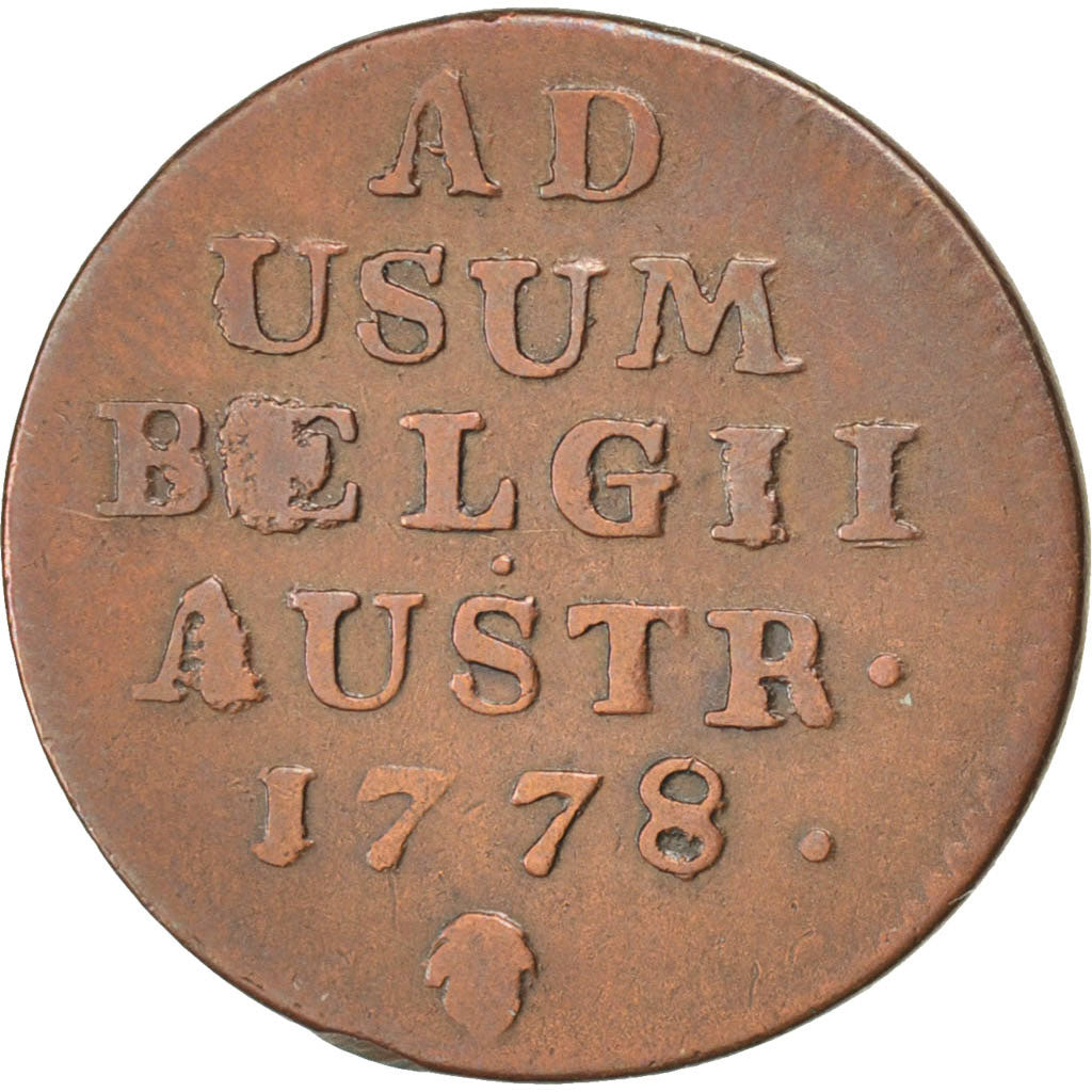 AUSTRIAN NETHERLANDS, Liard, Oord, 1778, Brussels, KM #28, VF(30-35), Copper,...