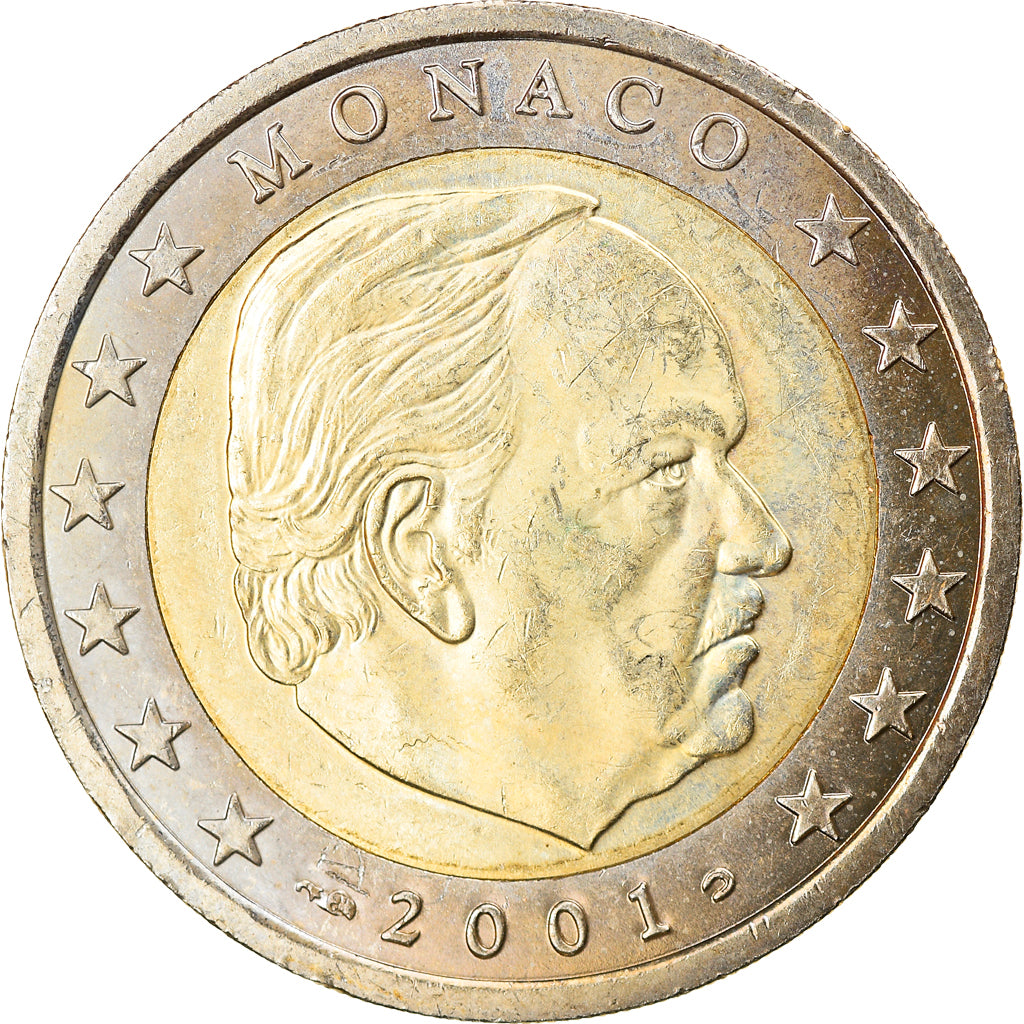 Monaco, 2 Euro, 2001, SPL-, Bi-metallico, KM:174