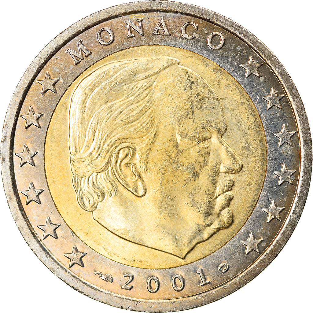 Monaco, 2 Euro, 2001, VZ, Bi-Metallic, KM:174