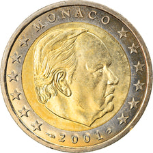 Monaco, 2 Euro, 2001, AU(55-58), Bi-Metallic, KM:174