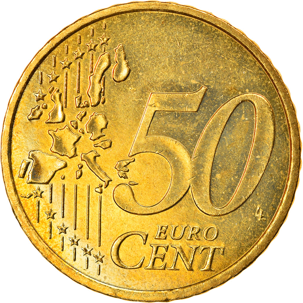 Monaco, 50 Euro Cent, 2001, AU(55-58), Brass, KM:172