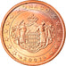 Monaco, 5 Euro Cent, 2001, AU(55-58), Copper Plated Steel, KM:169