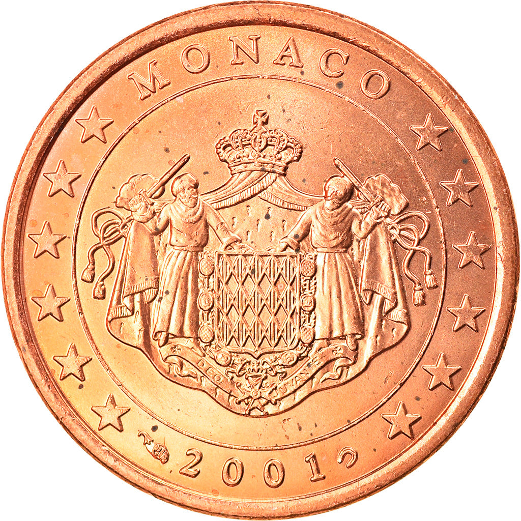 Monaco, 5 Euro Cent, 2001, AU(55-58), Copper Plated Steel, KM:169