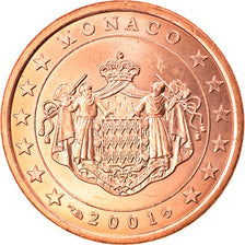 Monaco, 5 Euro Cent, 2001, AU(55-58), Copper Plated Steel, KM:169