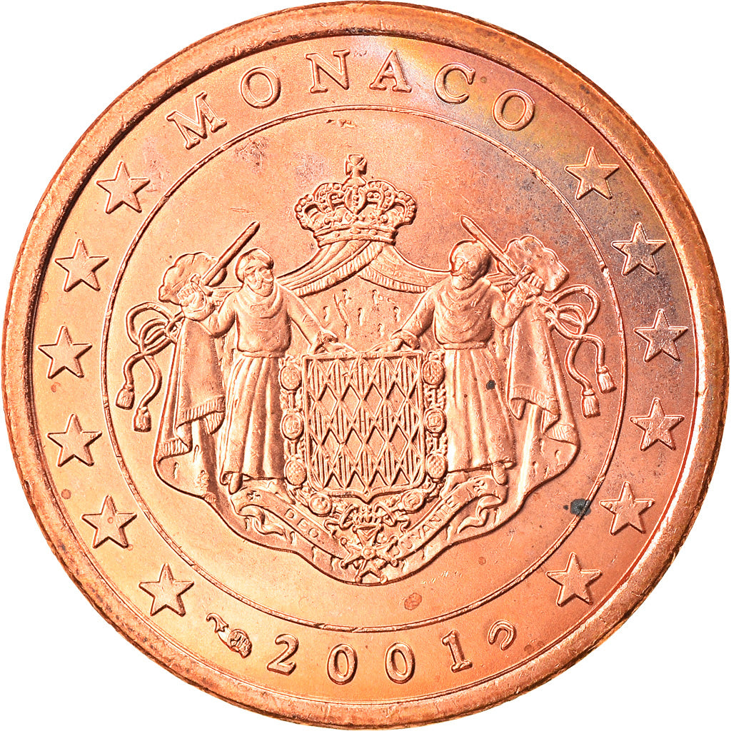 Monaco, 5 Euro Cent, 2001, AU(55-58), Copper Plated Steel, KM:169