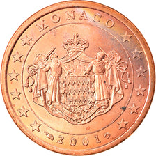Monaco, 5 Euro Cent, 2001, AU(55-58), Copper Plated Steel, KM:169