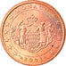 Monaco, 5 Euro Cent, 2001, AU(55-58), Copper Plated Steel, KM:169