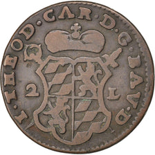 Coin, LIEGE, John Theodore, 2 Liards, 1752, Liege, VF(30-35), Copper, KM:158