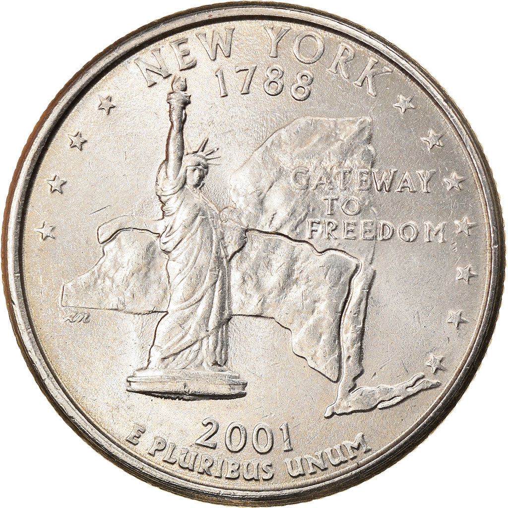 Monnaie, États-Unis, New York, Quarter, 2001, U.S. Mint, Philadelphie, TTB