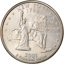 Monnaie, États-Unis, New York, Quarter, 2001, U.S. Mint, Philadelphie, TTB