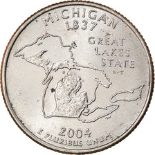 Coin, United States, Michigan, Quarter, 2004, U.S. Mint, Philadelphia