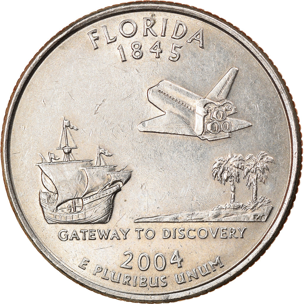 Coin, United States, Florida, Quarter, 2004, U.S. Mint, Philadelphia, EF(40-45)