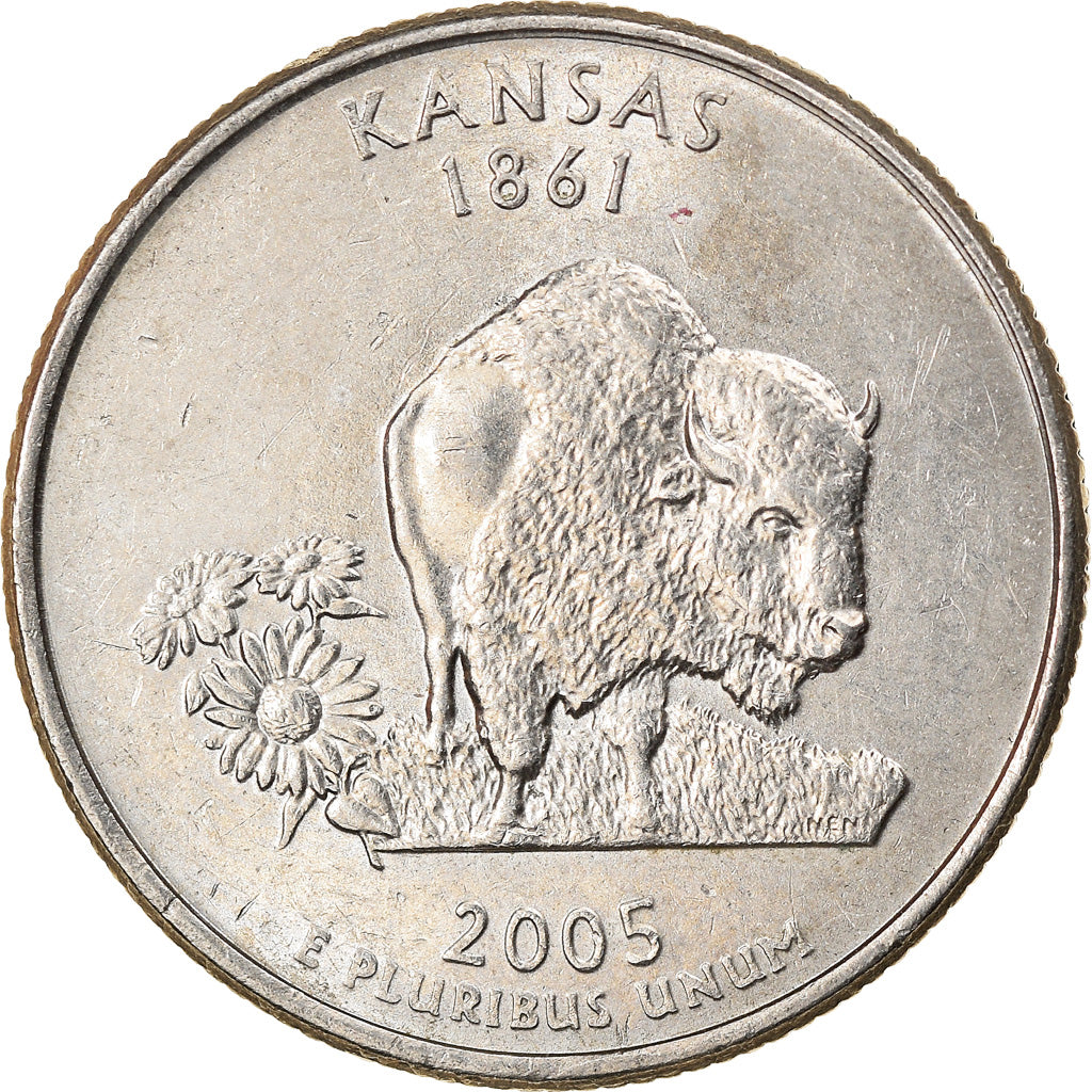 Coin, United States, Kansas, Quarter, 2005, U.S. Mint, Philadelphia, EF(40-45)