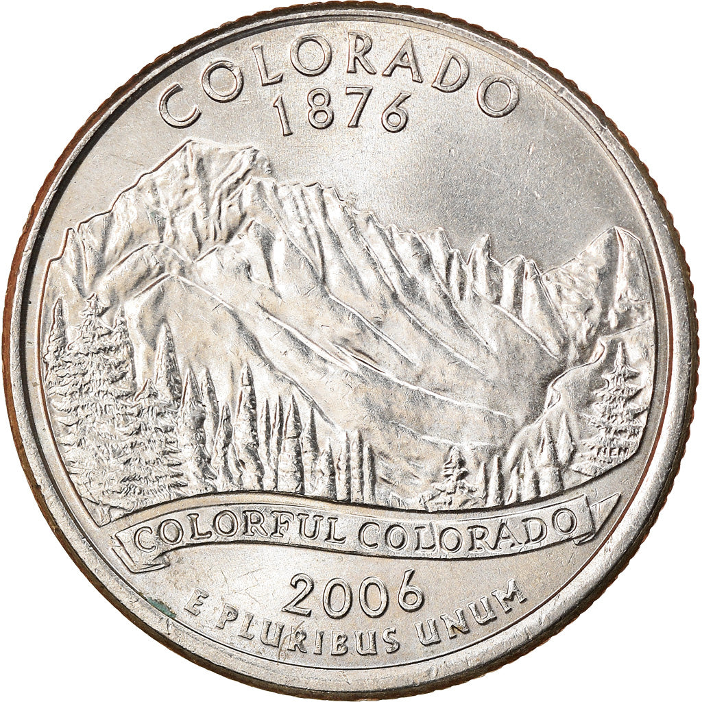 Coin, United States, Colorado, Quarter, 2006, U.S. Mint, Philadelphia