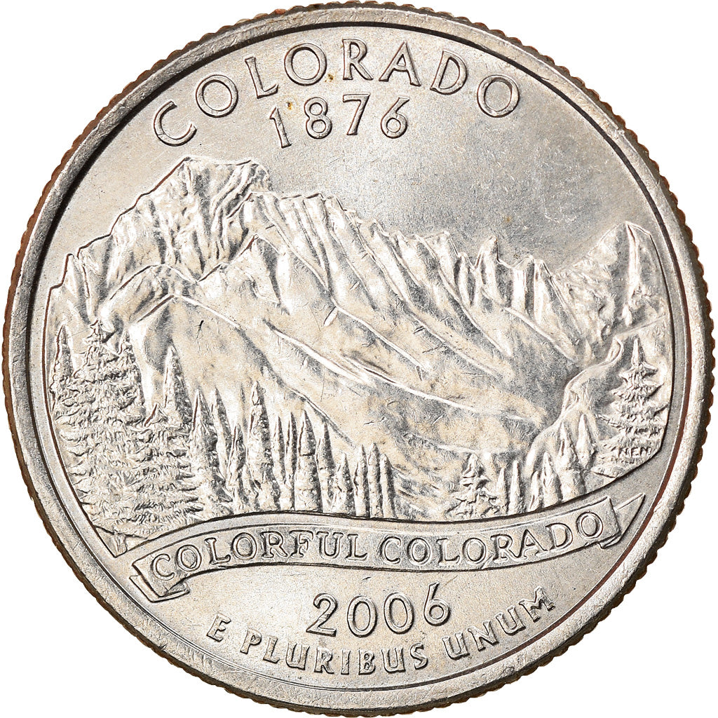 Coin, United States, Colorado, Quarter, 2006, U.S. Mint, Philadelphia