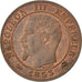 Monnaie, France, Napoleon III, Napoléon III, Centime, 1853, Lyon, SUP, Bronze