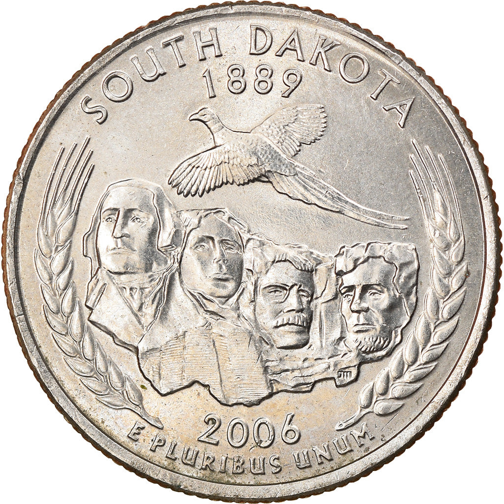 Coin, United States, South Dakota, Quarter, 2006, U.S. Mint, Philadelphia