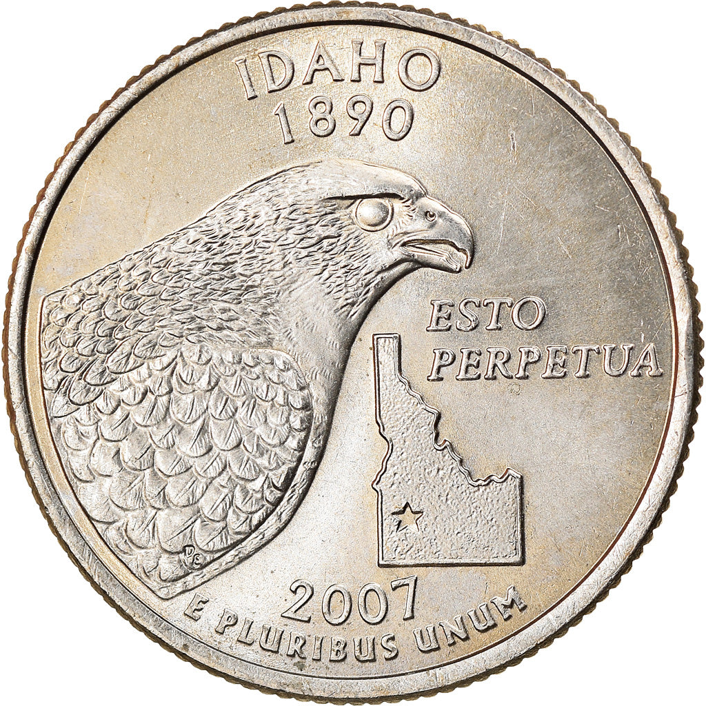 Coin, United States, Idaho, Quarter, 2007, U.S. Mint, Philadelphia, EF(40-45)