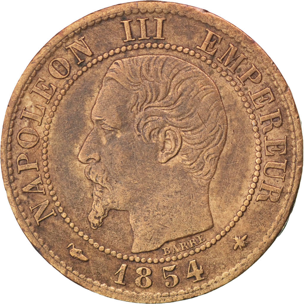 Second Empire, 1 Centime Napoléon III tête nue 1854 BB, KM 775.3