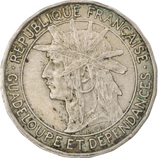 Coin, Guadeloupe, Franc, 1921, EF(40-45), Copper-nickel, KM:46