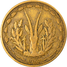 Moneta, Francuska Afryka Zachodnia, 10 Francs, 1957, VF(30-35), Aluminium-Brąz