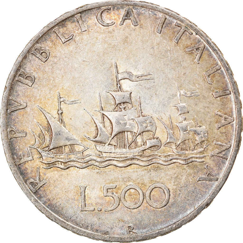 Coin, Italy, 500 Lire, 1958, Rome, EF(40-45), Silver, KM:98