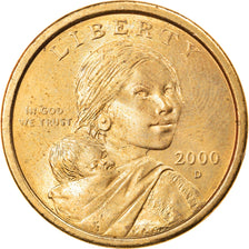 Coin, United States, Sacagawea Dollar, Dollar, 2000, U.S. Mint, Denver