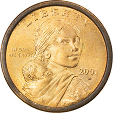Moneta, Stati Uniti, Sacagawea Dollar, Dollar, 2001, U.S. Mint, Denver, BB, Rame