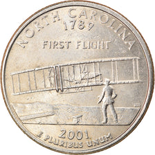 Coin, United States, North Carolina, Quarter, 2001, U.S. Mint, Philadelphia