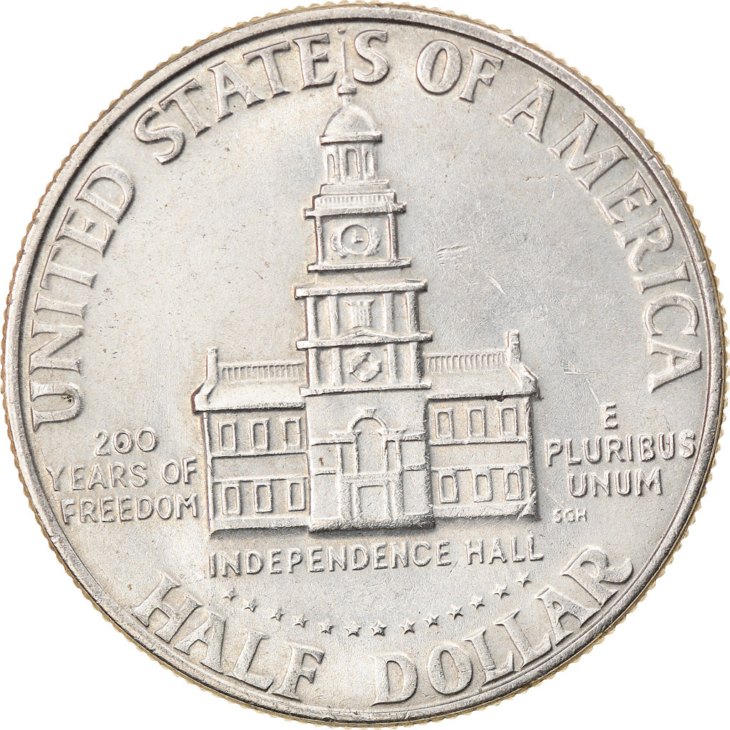 Coin, United States, Kennedy Half Dollar, Half Dollar, 1976, U.S. Mint
