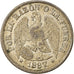Monnaie, Chile, Decimo, 1887, TTB, Argent, KM:136.3