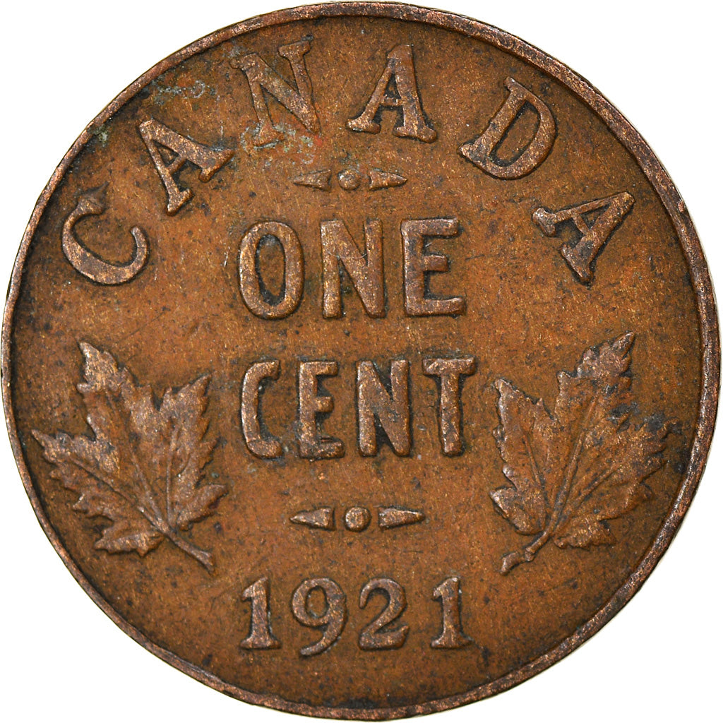 Coin, Canada, George V, Cent, 1921, Royal Canadian Mint, Ottawa, EF(40-45)