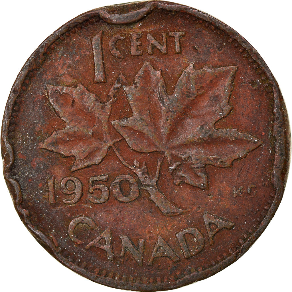 Moneta, Canada, George VI, Cent, 1950, Royal Canadian Mint, Ottawa, MB, Bronzo