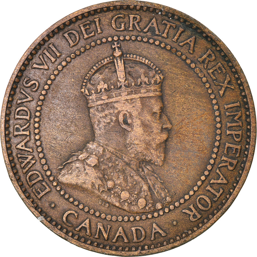 Coin, Canada, Edward VII, Cent, 1909, Royal Canadian Mint, Ottawa, EF(40-45)