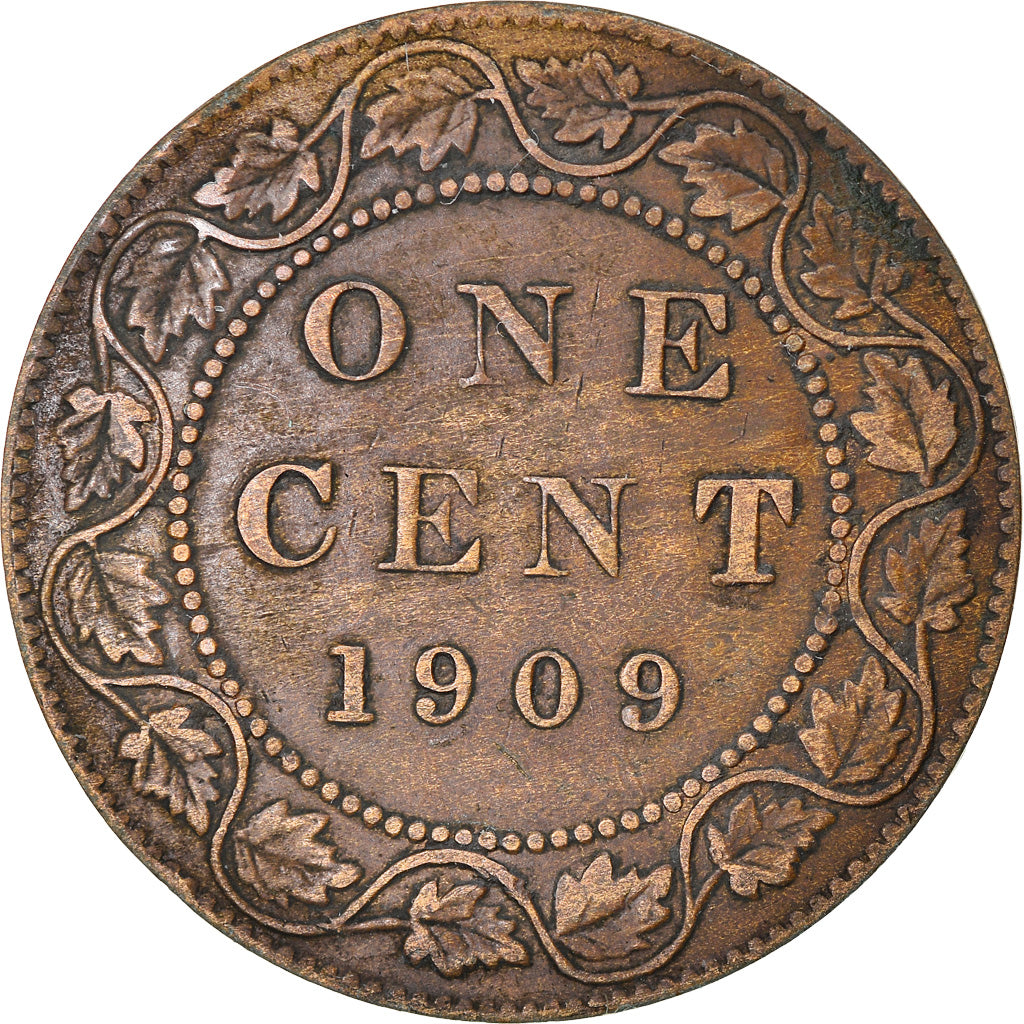 Coin, Canada, Edward VII, Cent, 1909, Royal Canadian Mint, Ottawa, EF(40-45)