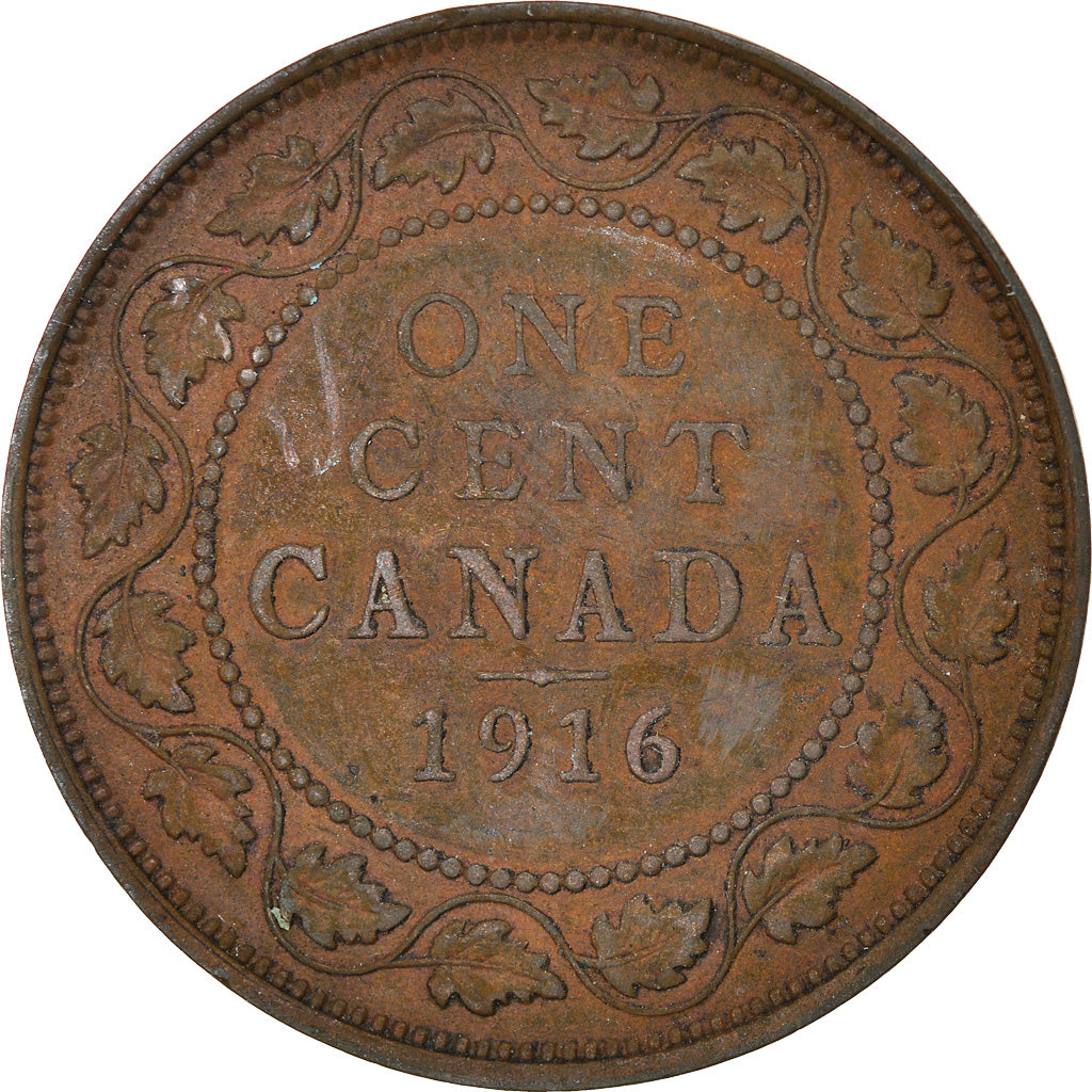 Coin, Canada, George V, Cent, 1916, Royal Canadian Mint, Ottawa, EF(40-45)