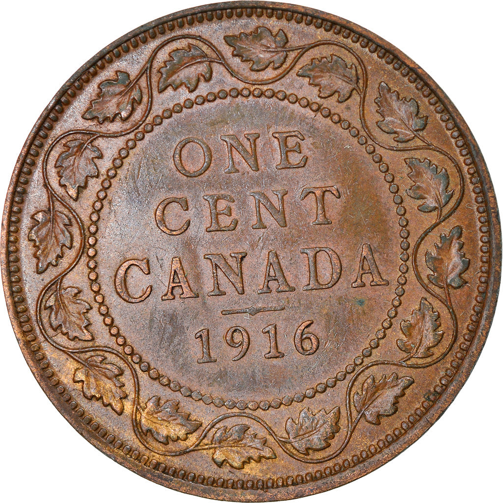 Coin, Canada, George V, Cent, 1916, Royal Canadian Mint, Ottawa, EF(40-45)