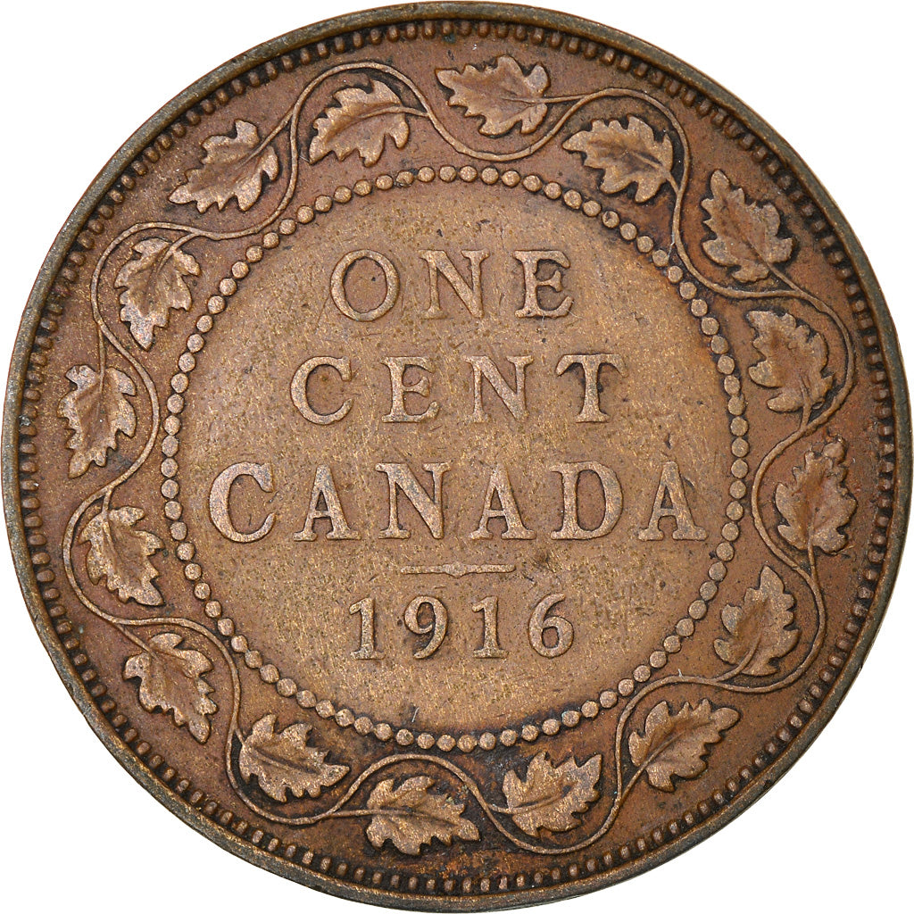 Coin, Canada, George V, Cent, 1916, Royal Canadian Mint, Ottawa, EF(40-45)