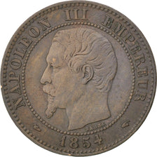Francia, Napoleon III, Napoléon III, 2 Centimes, 1854, Paris, BB, Bronzo, KM...