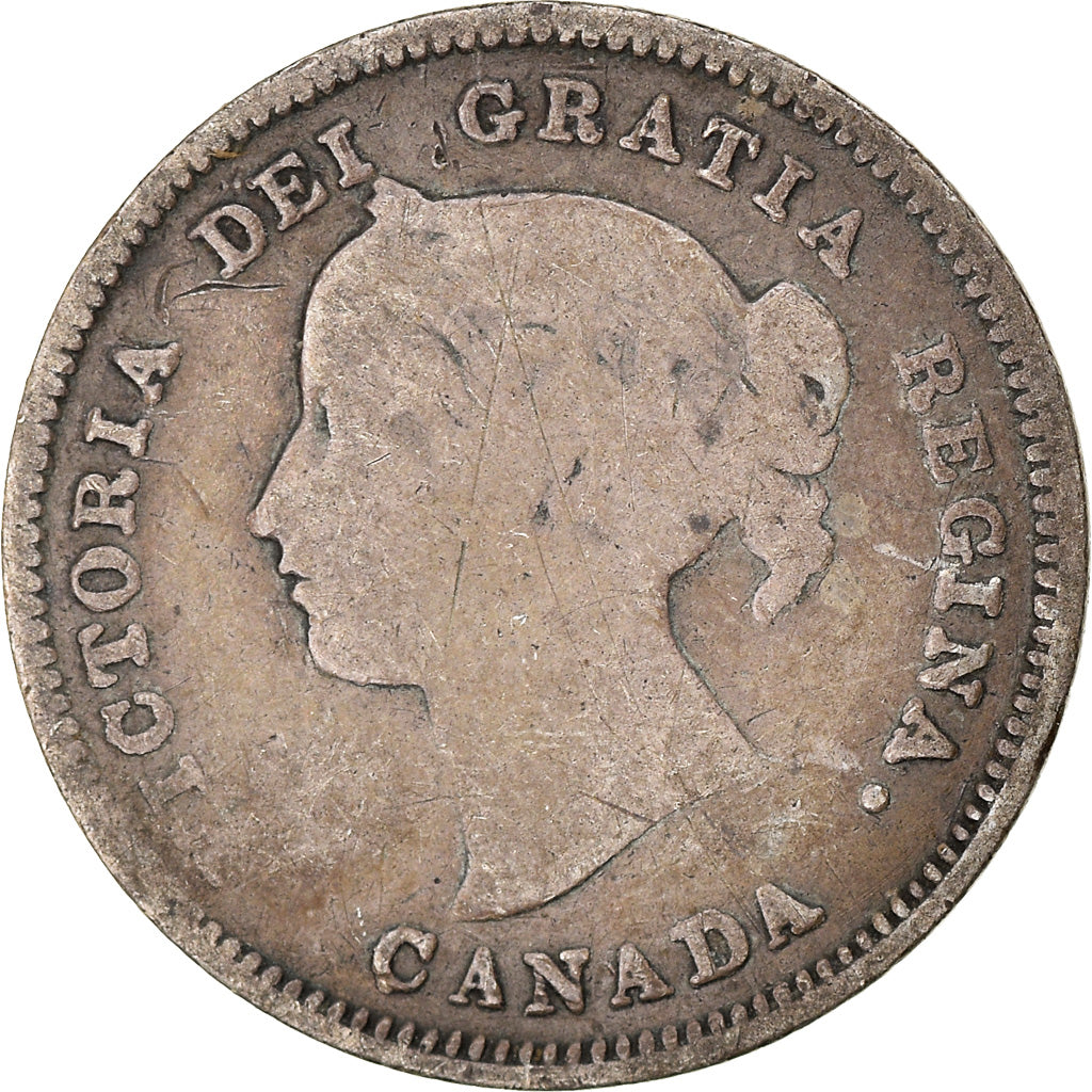 Moneda, Canadá, Victoria, 5 Cents, 1900, BC, Plata, KM:2