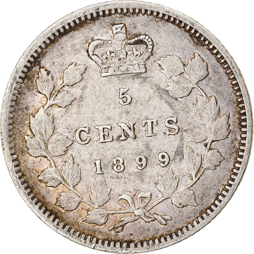 Coin, Canada, Victoria, 5 Cents, 1899, EF(40-45), Silver, KM:2
