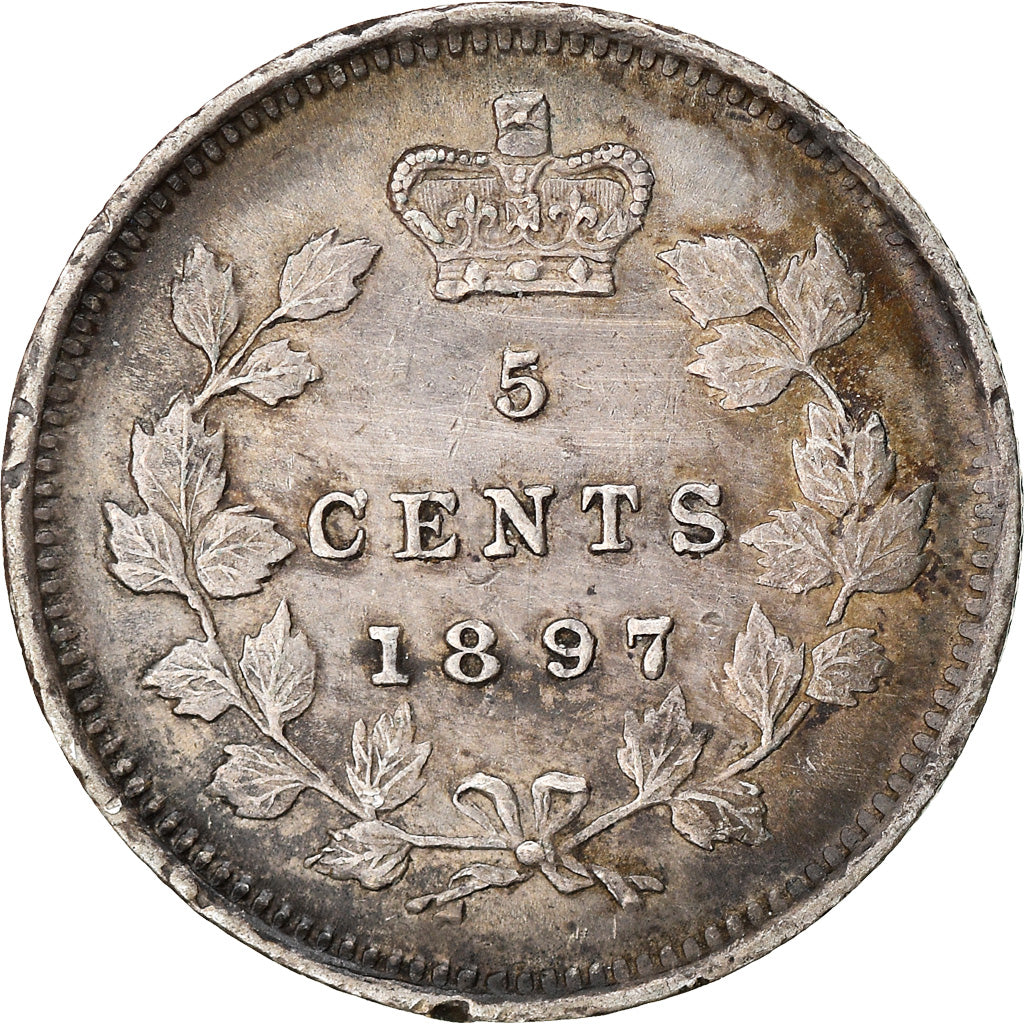 Coin, Canada, Victoria, 5 Cents, 1897, EF(40-45), Silver, KM:2