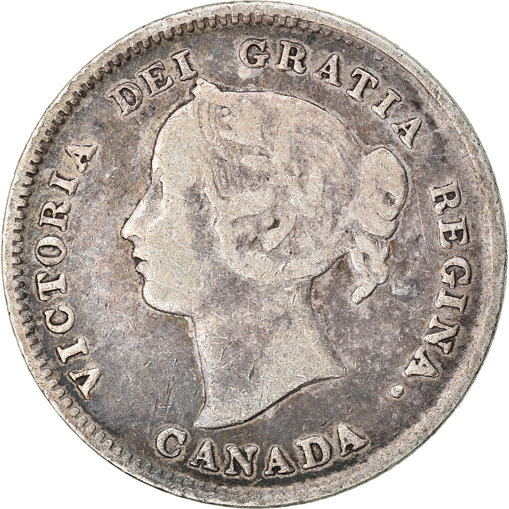 Coin, Canada, Victoria, 5 Cents, 1893, VF(20-25), Silver, KM:2