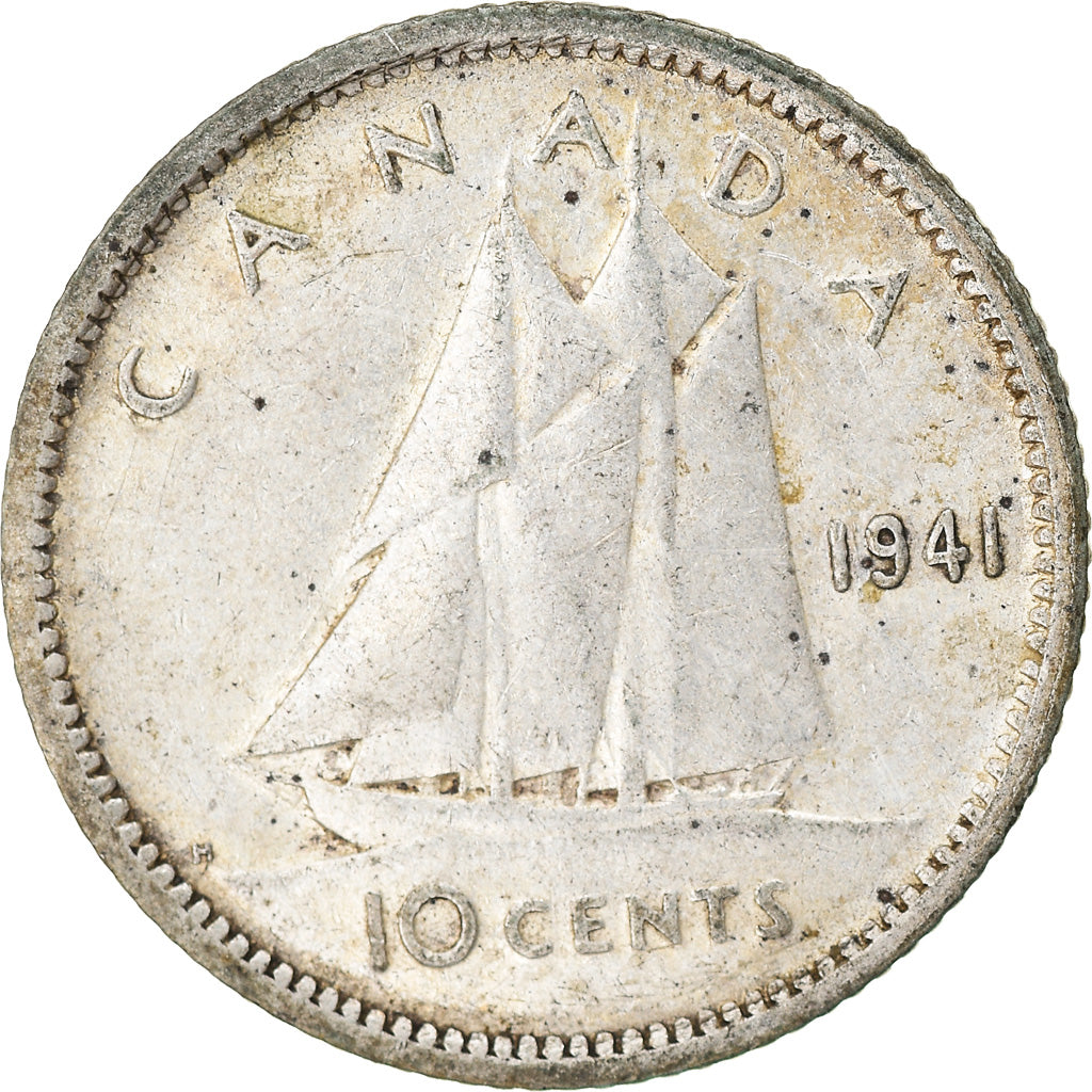 Münze, Kanada, George VI, 10 Cents, 1941, Royal Canadian Mint, Ottawa, SS