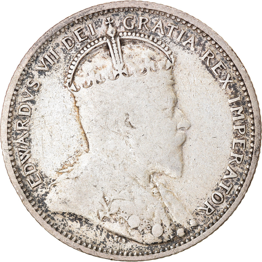 Coin, Canada, Edward VII, 25 Cents, 1907, Royal Canadian Mint, Ottawa