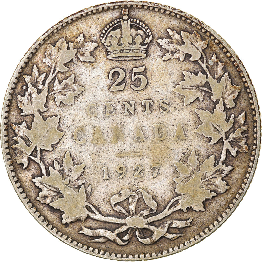 Moneta, Canada, George V, 25 Cents, 1927, Royal Canadian Mint, Ottawa, MB