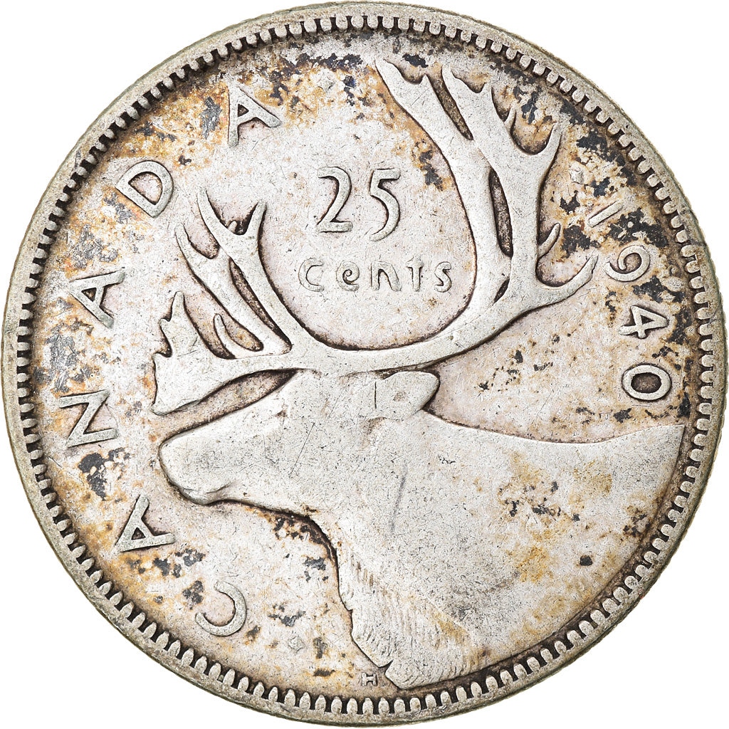Coin, Canada, George VI, 25 Cents, 1940, Royal Canadian Mint, Ottawa, VF(20-25)